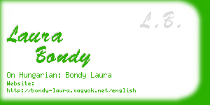 laura bondy business card